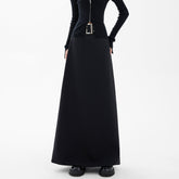 Black Side - Slit Midi Skirt - COPPING THREADS - CHICISLAND